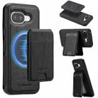 For Google Pixel 9a LC.IMEEKE L3 Series Detachable RFID Card Bag Magsafe Phone Case(Black) - 1