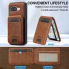 For Google Pixel 9a LC.IMEEKE L3 Series Detachable RFID Card Bag Magsafe Phone Case(Brown) - 3