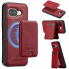 For Google Pixel 9a LC.IMEEKE L3 Series Detachable RFID Card Bag Magsafe Phone Case(Red) - 1