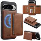 For Google Pixel 9 / 9 Pro LC.IMEEKE L5 Series Detachable RFID Card Bag Magsafe Phone Case(Brown) - 1