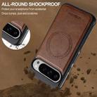 For Google Pixel 9 / 9 Pro LC.IMEEKE L5 Series Detachable RFID Card Bag Magsafe Phone Case(Brown) - 3