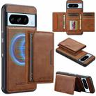 For Google Pixel 8 Pro LC.IMEEKE L5 Series Detachable RFID Card Bag Magsafe Phone Case(Brown) - 1
