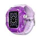 For Apple Watch Ultra 1 / 2 49mm RedPepper Armor Metal Case Integrated Silicone Watch Band(Clear Purple) - 1