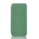 For Sony Xperia Ace Carbon Fiber Texture Horizontal Flip TPU + PC + PU Leather Case with Card Slot(Green) - 2