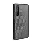 For Sony Xperia 1 II Carbon Fiber Texture Horizontal Flip TPU + PC + PU Leather Case with Card Slot(Black) - 2