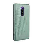 For Sony Xperia 1 Carbon Fiber Texture Horizontal Flip TPU + PC + PU Leather Case with Card Slot(Green) - 3