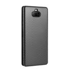 For Sony Xperia 8 Lite Carbon Fiber Texture Horizontal Flip TPU + PC + PU Leather Case with Card Slot(Black) - 3