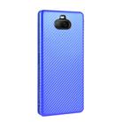 For Sony Xperia 8 Lite Carbon Fiber Texture Horizontal Flip TPU + PC + PU Leather Case with Card Slot(Blue) - 3