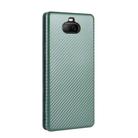 For Sony Xperia 8 Lite Carbon Fiber Texture Horizontal Flip TPU + PC + PU Leather Case with Card Slot(Green) - 3