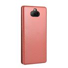 For Sony Xperia 8 Lite Carbon Fiber Texture Horizontal Flip TPU + PC + PU Leather Case with Card Slot(Brown) - 3