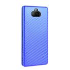 For Sony Xperia 8 Carbon Fiber Texture Horizontal Flip TPU + PC + PU Leather Case with Card Slot(Blue) - 3