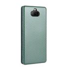 For Sony Xperia 8 Carbon Fiber Texture Horizontal Flip TPU + PC + PU Leather Case with Card Slot(Green) - 2