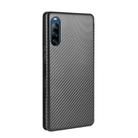 For Sony Xperia L4 Carbon Fiber Texture Horizontal Flip TPU + PC + PU Leather Case with Card Slot(Black) - 3