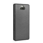 For Sony Xperia 10 Plus Carbon Fiber Texture Horizontal Flip TPU + PC + PU Leather Case with Card Slot(Black) - 3