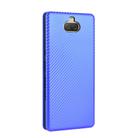 For Sony Xperia 10 Carbon Fiber Texture Horizontal Flip TPU + PC + PU Leather Case with Card Slot(Blue) - 3