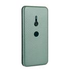 For Sony Xperia XZ3 Carbon Fiber Texture Horizontal Flip TPU + PC + PU Leather Case with Card Slot(Green) - 3