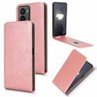 For HMD Fusion 5G Magnetic Vertical Flip Leather Phone Case(Rose Gold) - 1