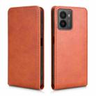 For HMD Fusion 5G Magnetic Vertical Flip Leather Phone Case(Brown) - 2