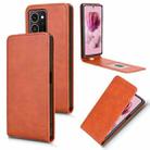 For HMD Skyline 5G Magnetic Vertical Flip Leather Phone Case(Brown) - 1