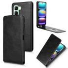 For Infinix Hot 50 4G Magnetic Vertical Flip Leather Phone Case(Black) - 1