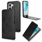 For Infinix Hot 50 5G Magnetic Vertical Flip Leather Phone Case(Black) - 1