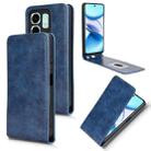 For Infinix Hot 50i 4G Magnetic Vertical Flip Leather Phone Case(Blue) - 1