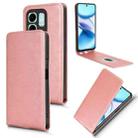 For Infinix Hot 50i 4G Magnetic Vertical Flip Leather Phone Case(Rose Gold) - 1