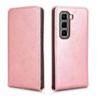 For Infinix Hot 50 Pro+ 4G Magnetic Vertical Flip Leather Phone Case(Rose Gold) - 2