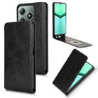 For Realme Note 60 4G / C63 4G / C61 4G Magnetic Vertical Flip Leather Phone Case(Black) - 1