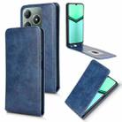 For Realme Note 60 4G / C63 4G / C61 4G Magnetic Vertical Flip Leather Phone Case(Blue) - 1