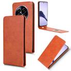 For Realme 13 Pro 5G / 13 Pro+ 5G Magnetic Vertical Flip Leather Phone Case(Brown) - 1