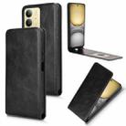 For Realme C75 4G Magnetic Vertical Flip Leather Phone Case(Black) - 1