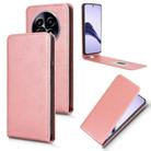 For Realme 14 Pro Lite / 13 Pro Global Magnetic Vertical Flip Leather Phone Case(Rose Gold) - 1