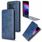 For TCL 503 Magnetic Vertical Flip Leather Phone Case(Blue) - 1