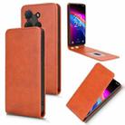 For TCL 503 Magnetic Vertical Flip Leather Phone Case(Brown) - 1