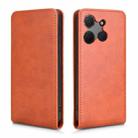 For TCL 503 Magnetic Vertical Flip Leather Phone Case(Brown) - 2