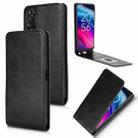 For TCL 505 4G Magnetic Vertical Flip Leather Phone Case(Black) - 1