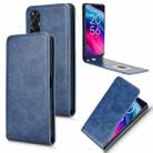 For TCL 505 4G Magnetic Vertical Flip Leather Phone Case(Blue) - 1