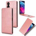 For TCL 505 4G Magnetic Vertical Flip Leather Phone Case(Rose Gold) - 1