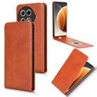 For Tecno Camon 30S 4G / Camon 30S Pro 4G Magnetic Vertical Flip Leather Phone Case(Brown) - 1