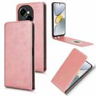 For Tecno Spark Go 1 / Pop 9 4G Magnetic Vertical Flip Leather Phone Case(Rose Gold) - 1