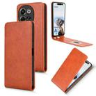 For Tecno Pova 6 Neo 5G / Spark 30 5G Magnetic Vertical Flip Leather Phone Case(Brown) - 1