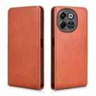 For Tecno Pova 6 Neo 5G / Spark 30 5G Magnetic Vertical Flip Leather Phone Case(Brown) - 2