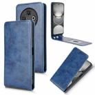 For Tecno Spark 30C Magnetic Vertical Flip Leather Phone Case(Blue) - 1