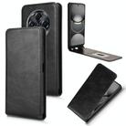 For Tecno Spark 30 4G Magnetic Vertical Flip Leather Phone Case(Black) - 1