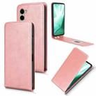 For Fujitsu Arrows F-51E We2 Plus Magnetic Vertical Flip Leather Phone Case(Rose Gold) - 1