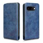 For Google Pixel 9a Magnetic Vertical Flip Leather Phone Case(Blue) - 2