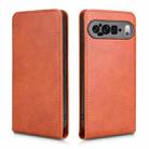 For Google Pixel 9 Pro XL Magnetic Vertical Flip Leather Phone Case(Brown) - 2