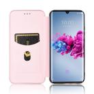 For ZTE Axon 11 5G Carbon Fiber Texture Horizontal Flip TPU + PC + PU Leather Case with Card Slot(Pink) - 3