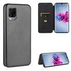 For ZTE Axon 11 5G Carbon Fiber Texture Horizontal Flip TPU + PC + PU Leather Case with Card Slot(Black) - 1